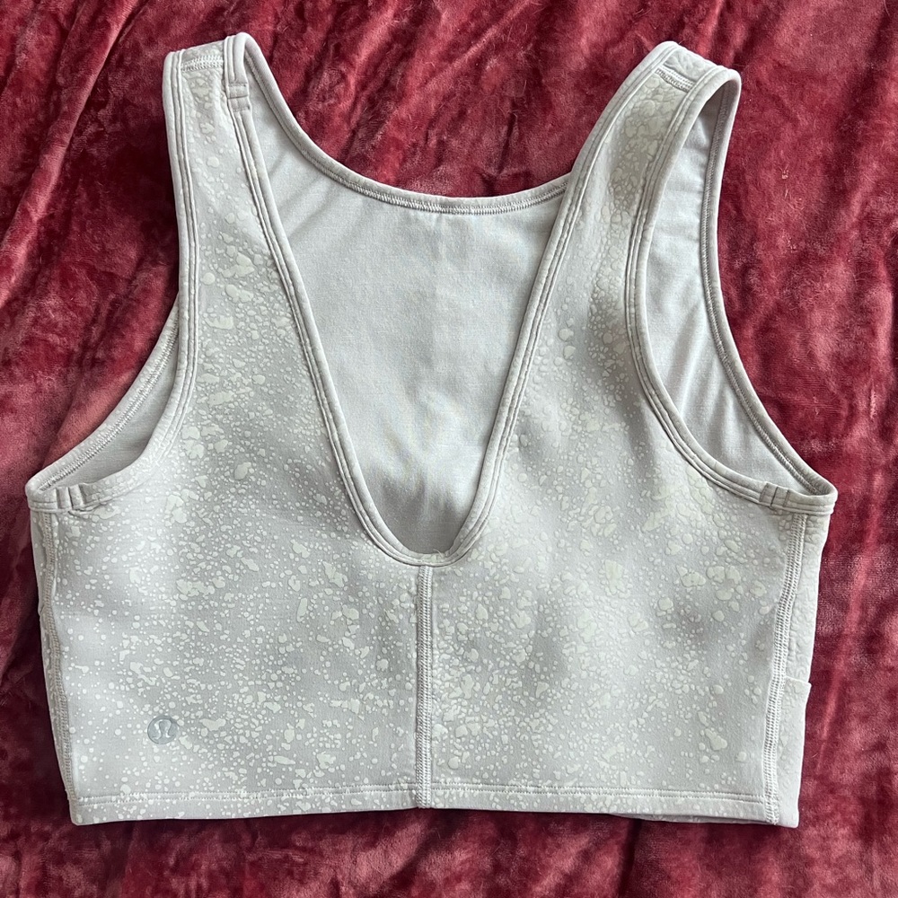 LuluLemon speckled reflective crop top bra